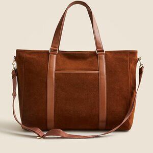 J.Crew Berkeley overnight tote in suede